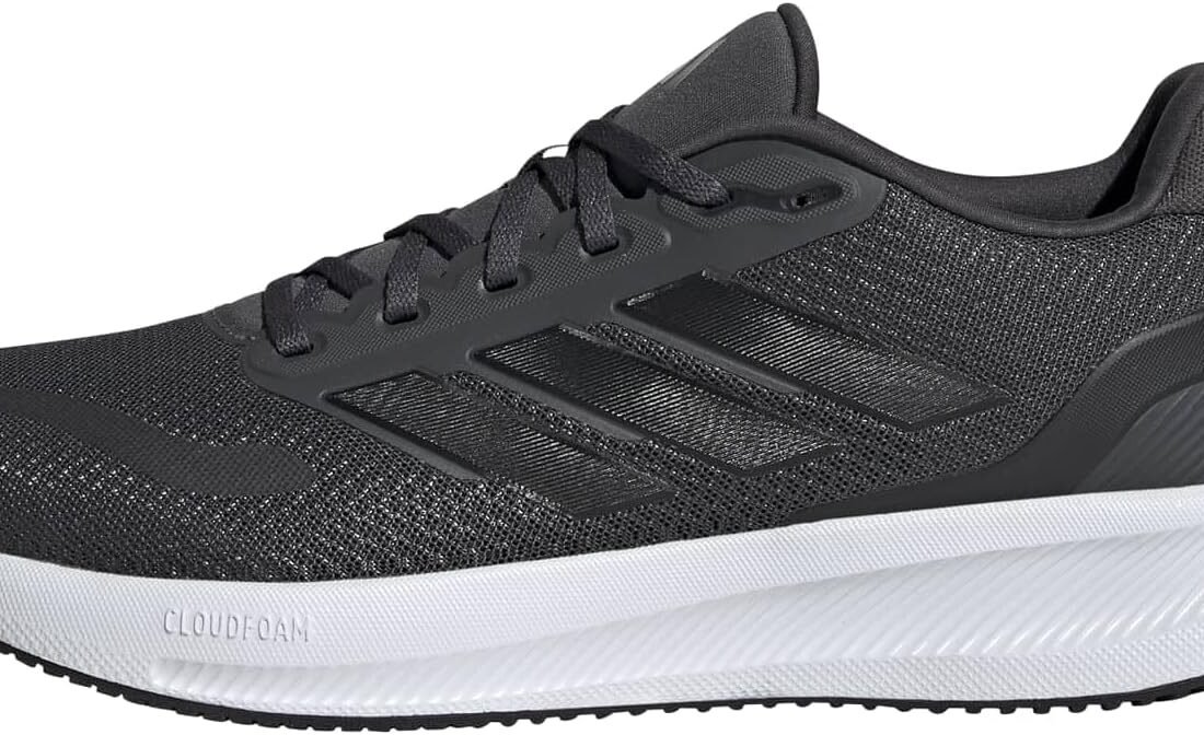 adidas Men's Runfalcon 5 Running Shoes, Grey Six/Core Black/Cloud White, 12 UK